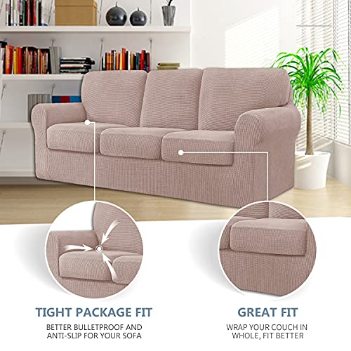 Housse de canapé extensible 3 places pour rénover un canapé usé - 7