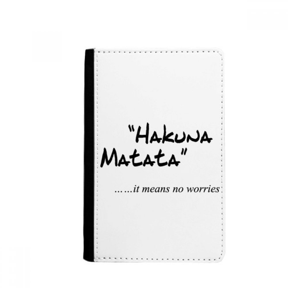 No worries Quote Passport Holder Notecase Burse Wallet Cover Card Purse