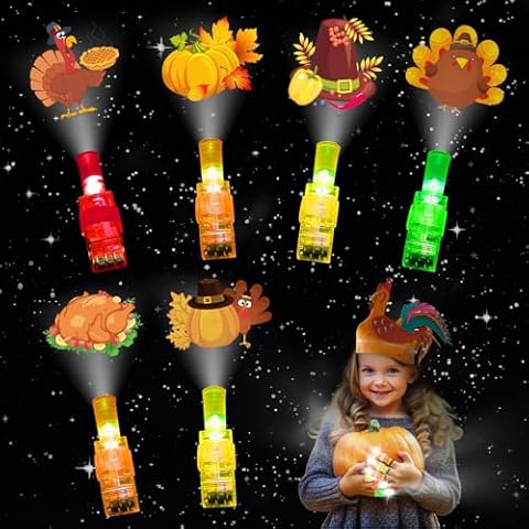Bnsikun 36 Packs Thanksgiving Party Favors Light Up Finger Lights Turkey Led Glow Finger Lights Glow in The Dark Toys Bulk for Stocking Stuffers Thanksgiving Gifts Classroom Prizes Goodie Bag Fillers Cover