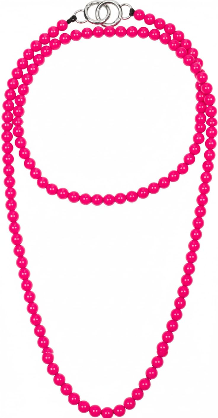styleBREAKER Pearl Phone Chain with Phone Patch | Universal Crossbody Phone Lanyard | 2-in-1 Interchangeable Handbag Strap | 130 cm | 1 cm Pearls,Pink-