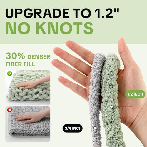 Image of HOMBYS #12 Mage Jumbo Chunky Chenille Yarn for Hand Knitting & Crocheting