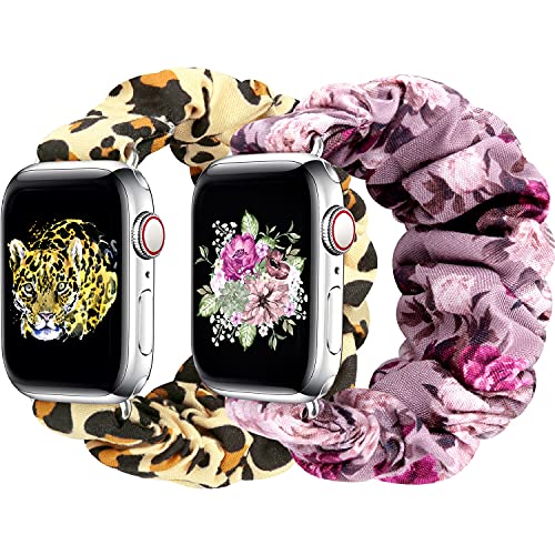 Image of Greatfine Scrunchie Band Compatible with Apple Watch Bands 38mm 40mm 41mm 42mm 44mm 45mm 46mm 49mm Women, Elastic Scrunchie Watch Strap for iWatch Watch Series 11 10 9 8 7 6 5 4 3 2 1 SE 3 2 Ultra 3 2