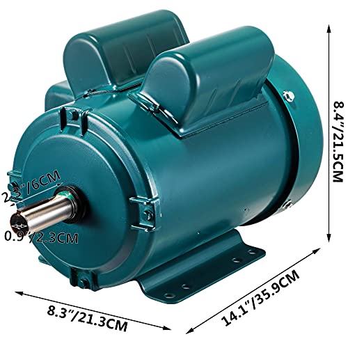 Mophorn Electric Motor 2Hp 143 5T Frame Single Phase Motor 1800 RPM 60Hz Air Compressor Motor AC 115V 230V Suit for Agricultural Machinery and General Equipment