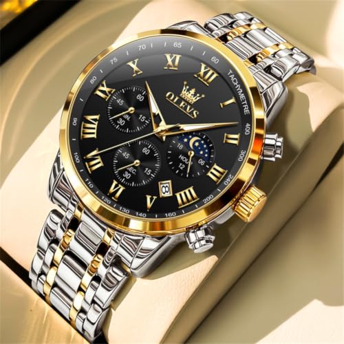 OLEVS Men's Stainless Steel Analog Quartz Watch - image 3