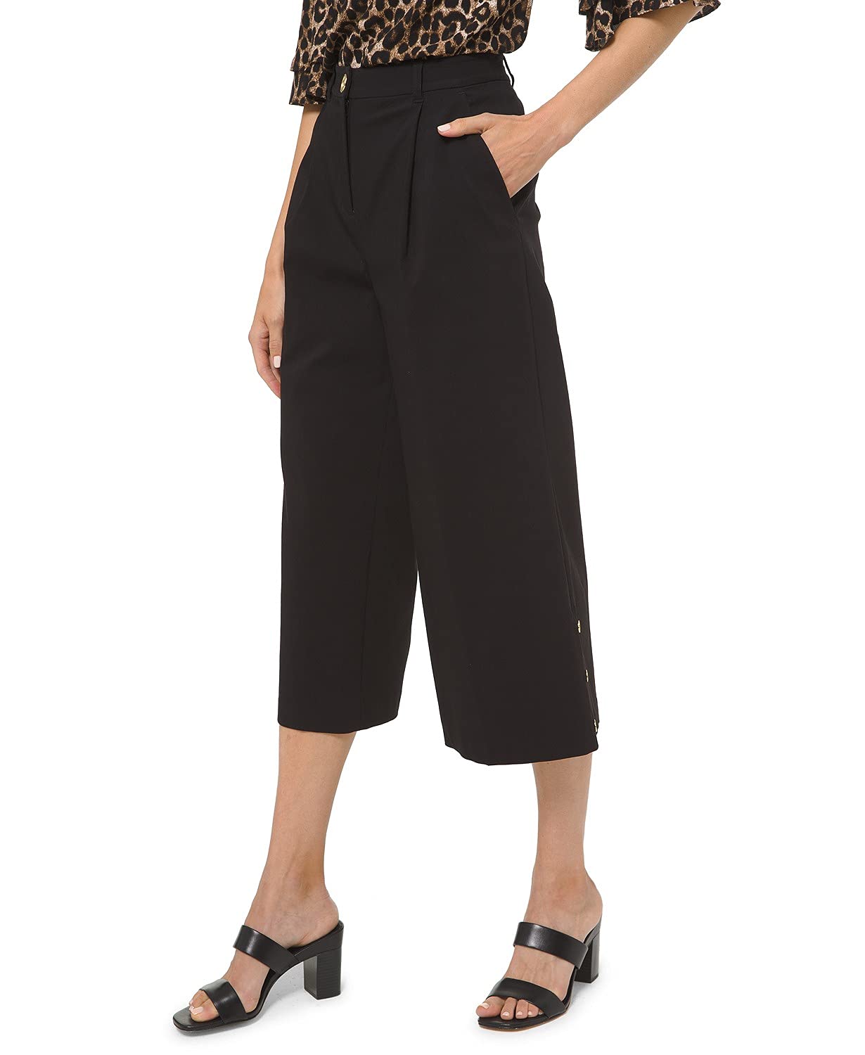 Michael Michael Kors Women's Side-Slit Culottes Black