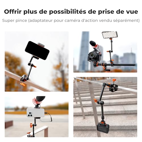 Mini magic arm pour webcam et LED afin d'optimiser vos vidéos de streaming - 7
