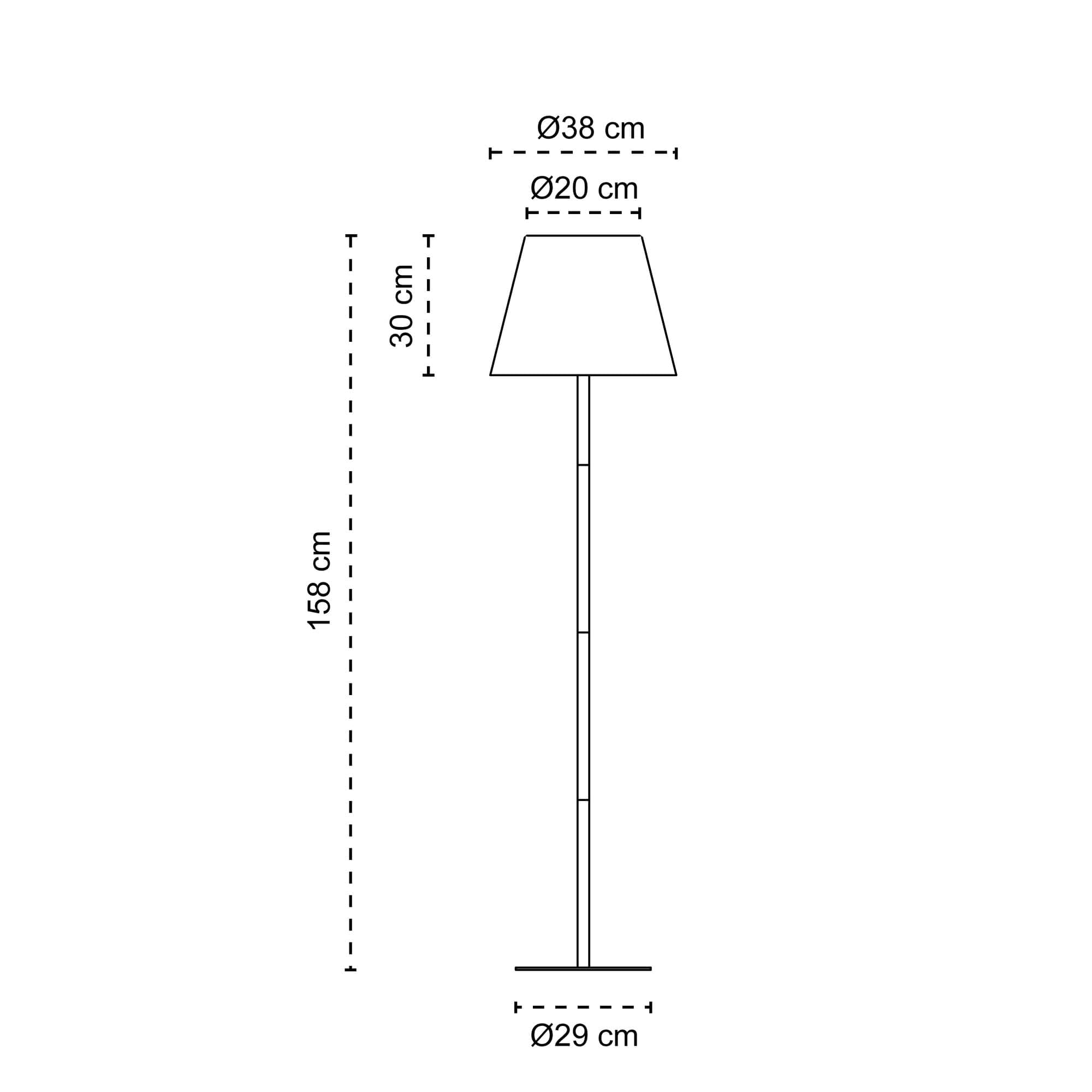 wonderlamp - Lámpara de pie con carga Solar y USB LED Zenda, Portátil, Para Interior y Exterior, H 158cm