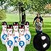 Poen 7 Pcs Christmas Giant Inflatable Bowling Set, Including 6 Pcs 27 Inches Bowling Pins and a 24 Inches Inflatable Ball Adults Outdoor Indoor Family Party(Snowman)