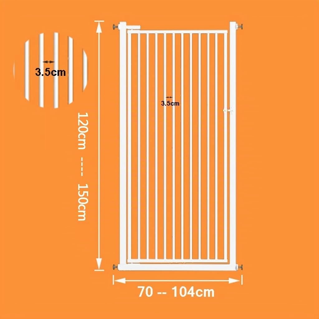 Cancello per Animali Domestici Extra Alto da 120 cm a 150 cm per Cani e Gatti, Cancello di Sicurezza per Bambini per Porte/Scale/corridoi, Cancello di Sicurezza per Interni con barriera Crit