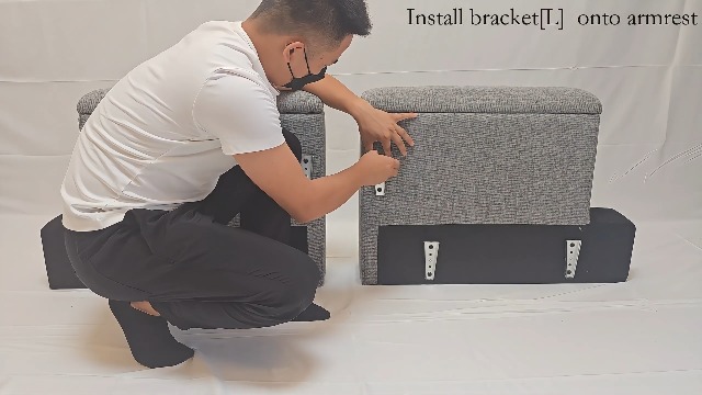 Sillón con Organizador y Cojín Gris Oscuro miniatura 7