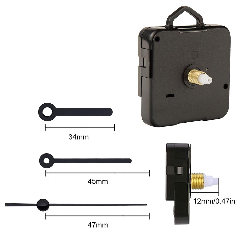 Mecanisme Horloge Mouvement D'horloge à Quartz Silencieux - Filetage Long 22 Mm - Kit De Réparation Avec Aiguilles - Précision élevée Pour Horloges Murales DIY Mécanisme Quartz Longue Tige 22mm