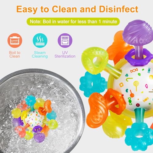 Image of Baby Montessori Sensory for 0-6 6-12 Months, Baby Teether Teething for Babies 0 3 6 9 12 18 Months, Newborn Infant Learning Developmental Gifts for 1 2 Year Old Boys Girls (Multicolor.)