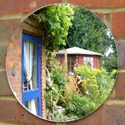 Servewell Round Garden Wall Mirror - 15 cm Diameter