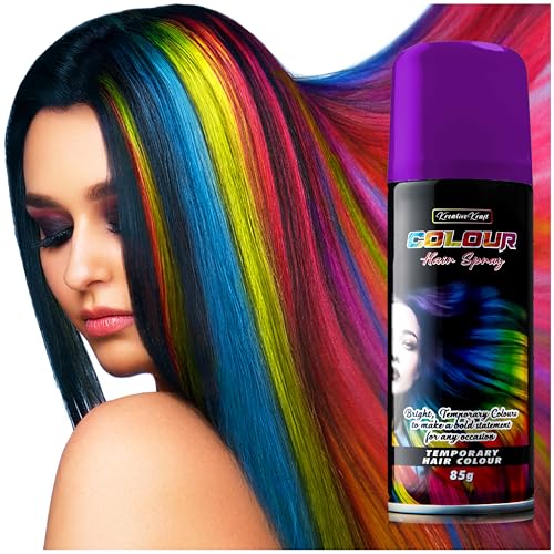 Temporäre Haarfarbe Spray, Haarfarbe Auswaschbar (1 x 200ml) - Haarspray für Fasching, Karneval (Lila) Temporäre Haarfarbe Spray, Haarfarbe Auswaschbar (1 x 200ml) - Haarspray für Fasching, Karneval (Lila)