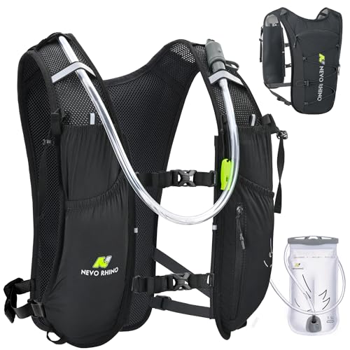 Image of N NEVO RHINO 5.5L Running Vest for Women Men, Lightweight Hydration Vest with 1.5L Water Bladder, Breathable Water Backpack for Hiking Marathon Running