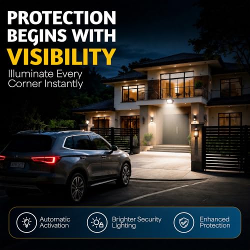 Image of Forus 200W LED Flood Light Natural White with Motion Sensor Auto On Off Day Night Mode Waterproof Outdoor Security Light for Garden Parking Garage Factory Shop High Bright Floodlight 4Yr Warranty-1Pc