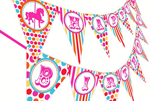 POP parties Carousel Carnival Birthday Banner - Multi Color - //coolthings.us