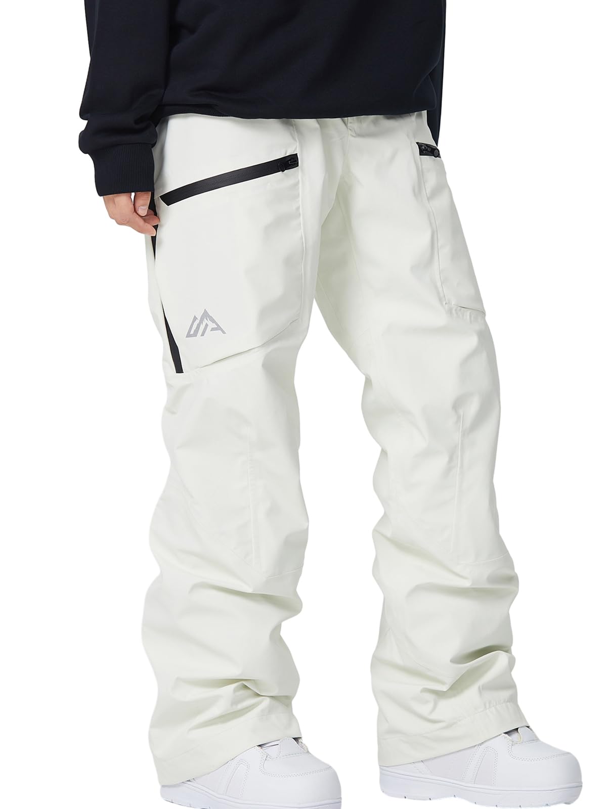 HOTIAN Skibroek voor dames, sneeuwbroek, waterdicht, winddicht, bretelbroek, ademende outdoorbroek, winter, warme snowboardbroek, skilanglaufbroek, lila, L