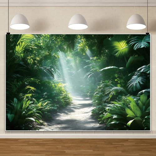 Fond de forêt tropicale feuilles de palmier soleil pour portrait