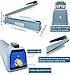 Impulse Heat Sealer 16 Inch Mylar Bag Sealer Heat Seal Machine, 110v Manual Heat Sealer for Plastic/Poly/Cookie Bags, 8 Replacement Parts & Teflon Cloth Strip(2 Round Cutter Lines Included)