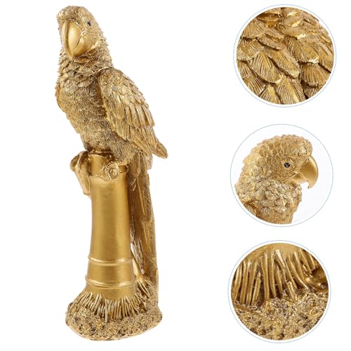 Statue de perroquet réaliste en résine pour meuble chic - 5