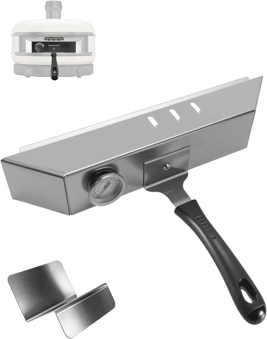 Oven Baffle Door Bracket Compatible with Gozney Dome Pizza Ovens, 304 Stainless Steel Baffle Door holder with Heat grip