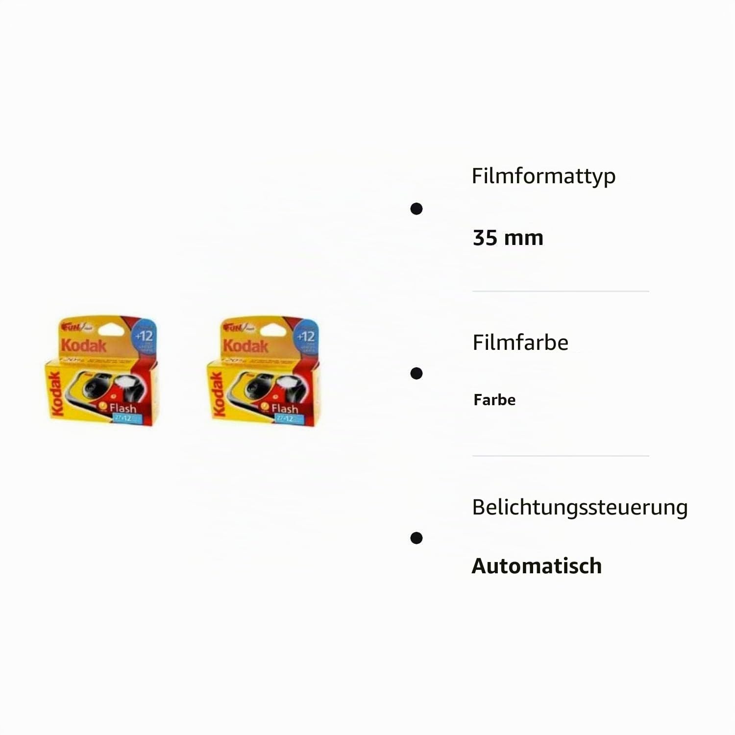 Kodak Einwegblitzkamera, 39 Aufnahmen, 2 Stück (1er Pack)