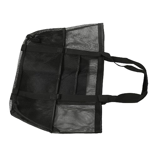 Extra Large Beach Mesh Bag with 40L Capacity, Shoulder or Handheld, Black, for Travel, Beach, Pool, Family Outing3
