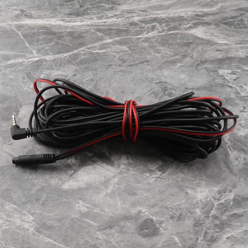 Image of ECSiNG 10m Car Camera Extension Cables 2.5mm Male to 4 Pin Backup Camera Cord Dash Cam Reverse Camera Extension Cables for Car Truck Motorhome Bus Van Black