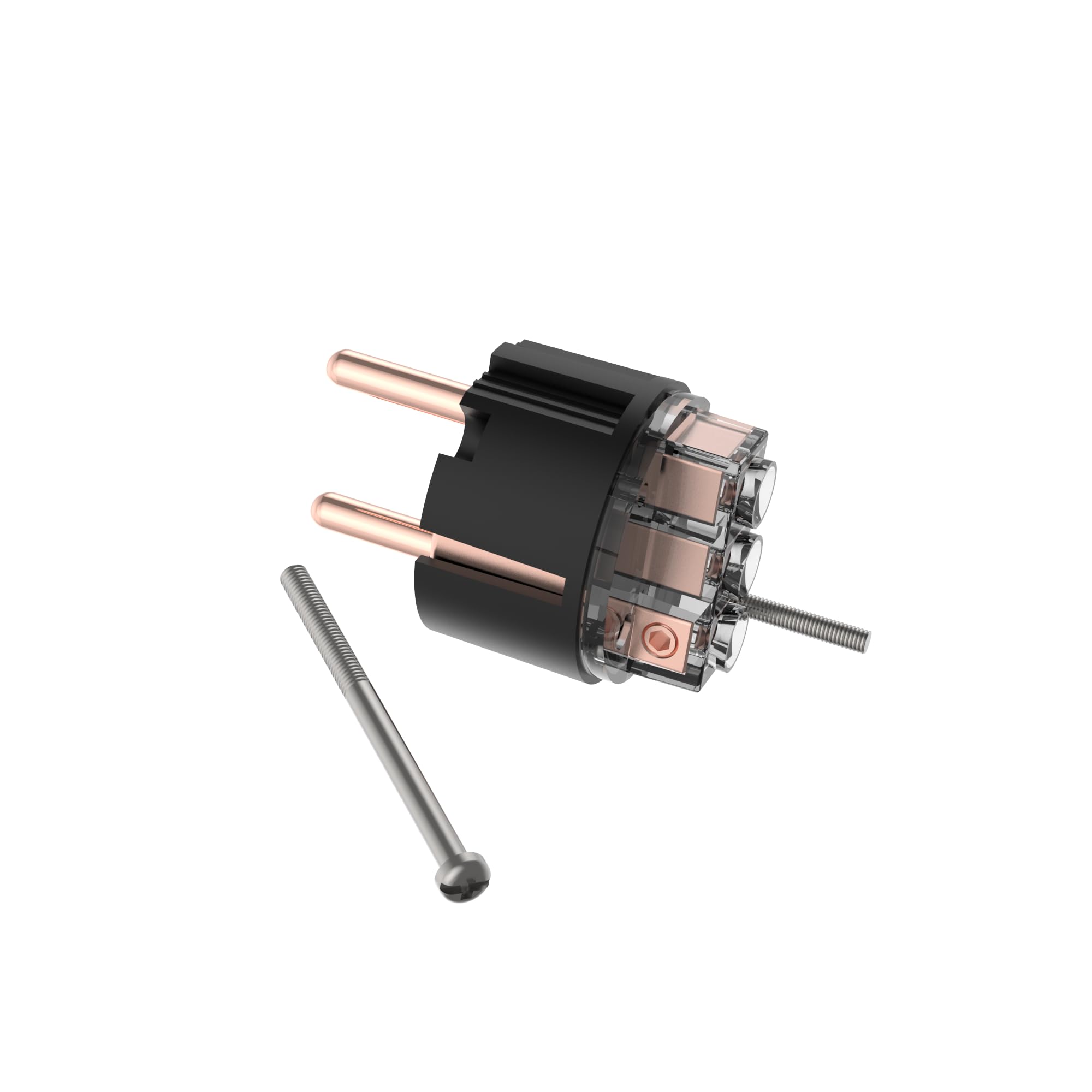 Tertullus 1 paio di connettori Schuko Full Pure Rame High-End Hifi SCHUKO Schuko Spina di alimentazione IEC presa per dispositivi a freddo (VE501+VF501)