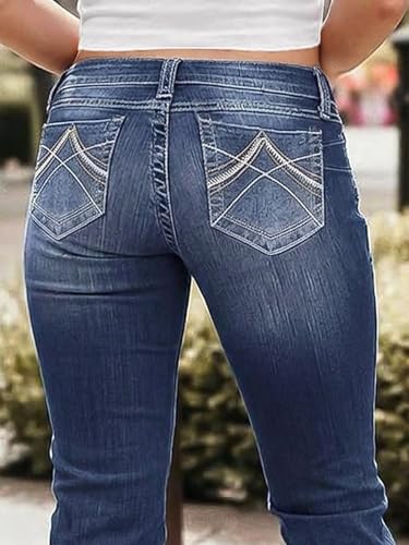 Image of Flamingals High Waist Boot Cut Jeans for Women Flare Denim Pants