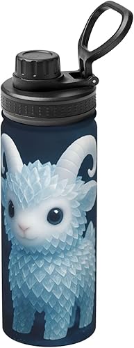 Miniatura 10 de Botella de agua aislada con estampado de limón, de acero inoxidable de 18 onzas, divertida taza de viaje, a prueba de fugas, para bebidas calientes