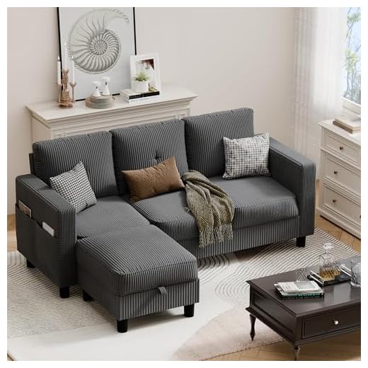 JAMFLY Convertible Sectional Couch