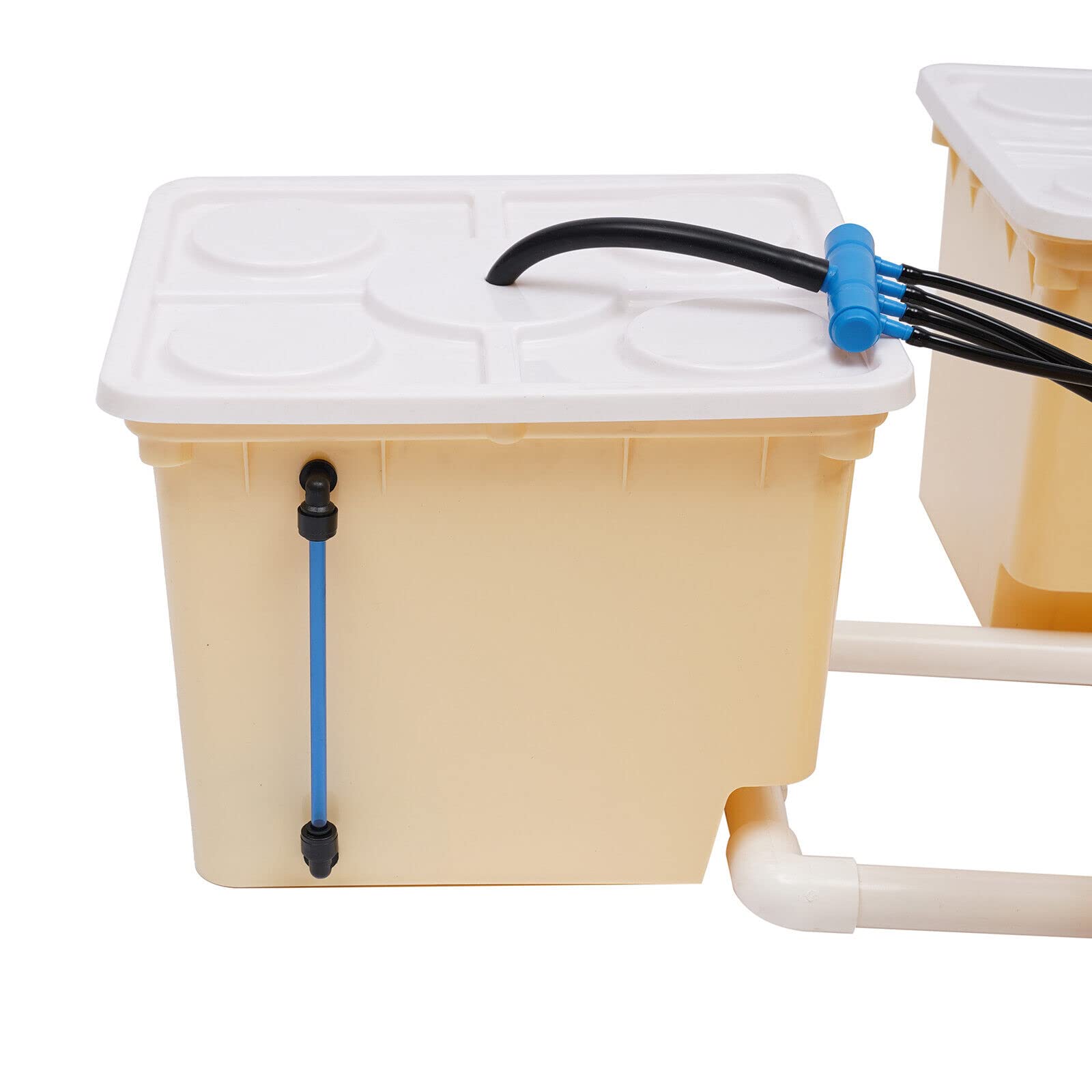 Sistema de cultivo hidropónico, sistema de cultivo hidropónico, sistema de cultivo hidropónico, PP y UV, cubo de 11 L con tapa, riego de jardín interior