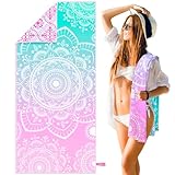 MaciRept Microfiber Beach Towel Sand Free Travel Pool Towel for Adults Thin Quick Dry Super Absorbent Oversized Large Lightweight Towels for Travel Absorbent Compact Beach Blanket