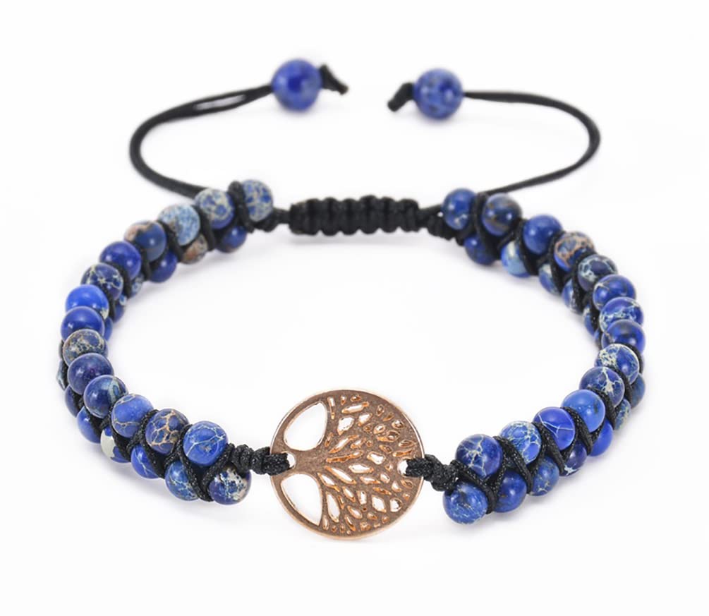 ZOSOJONA Women Handmade Boho Wrap Bracelets Natural Stone Variety Beads Strand Bracelet