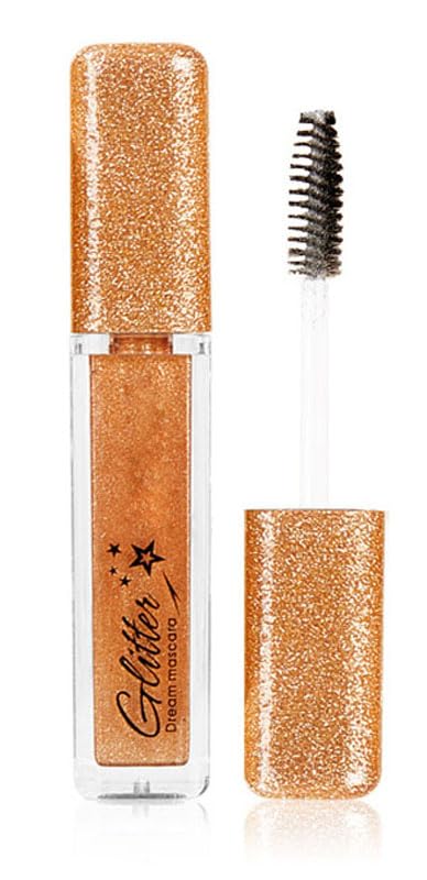 Glitter Mascara Diamond Sparkling Colorful Mascara, anti-smudge sparkling colorful eye make-up tool for weddings stages music festivals (Dorado)