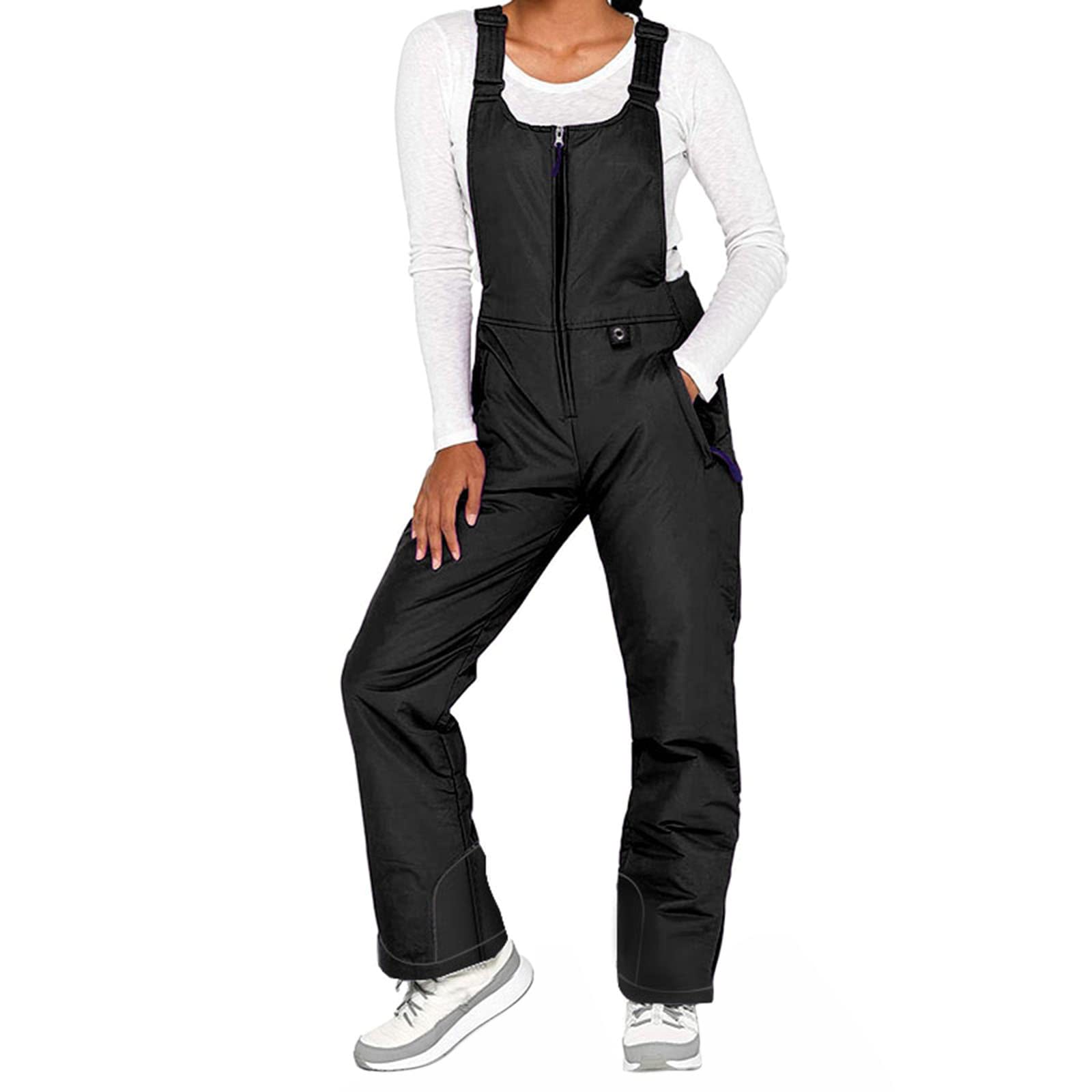 Felcia Ski-Latzhose für Damen, wasserdicht, winddicht, Thermoisolierung, verstellbarer Riemen, Strampelhose