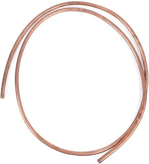 Soft Copper Tube, 2m C1100 T2 Copper Tube Soft Coil Pipe for Air Conditioner Refrigerator OD 10 mm/ID 8mm