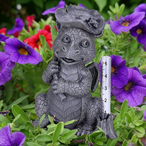 Wukesify Gartenstecker – Drachenform Gartenstecker | handbemalte polierte Glasröhre wunderschöne atemberaubende Kunstwerke, zierliche niedliche dekorative Drachenskulptur für Hof, Garten, Terrasse – Bild 3