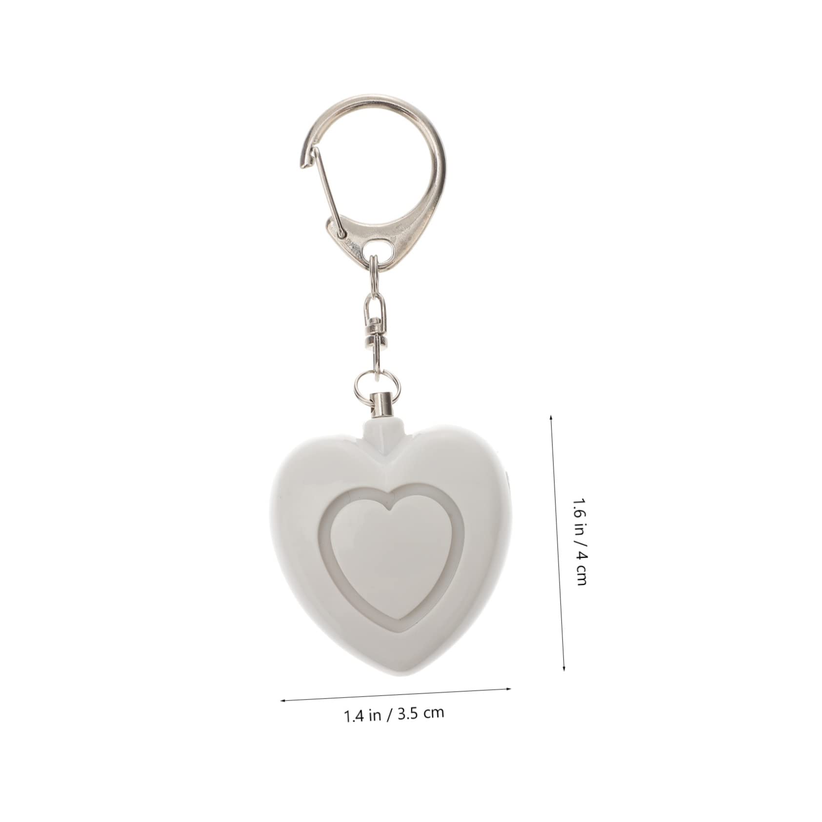 Hemobllo 5pièces Alarme De Sécurité Personnelle Forme De Cœur avec Lumière LED Porte-clé Pratique pour Femmes Et Personnes Âgées pour Lors De Sorties Nocturnes Et Activités