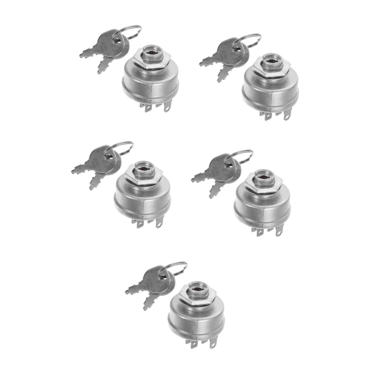 Abaodam 5 Piezas Interruptor de Encendido para Cortacésped de Motor Delantero Compatible con Interruptor de Seguro y Funcional para de
