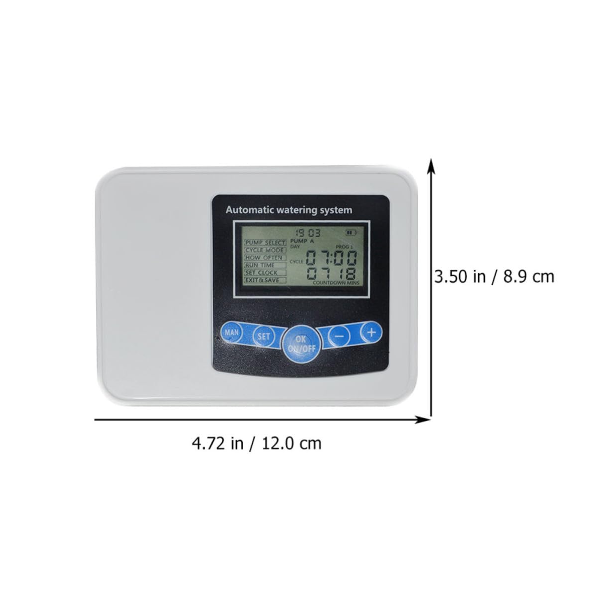 DECHOUS Temporizador de Riego de Doble Bomba Motor Silencioso de Cobre y Carcasa Abs Resistente para Uso en Jardín y Hogar Control Automático y Programable