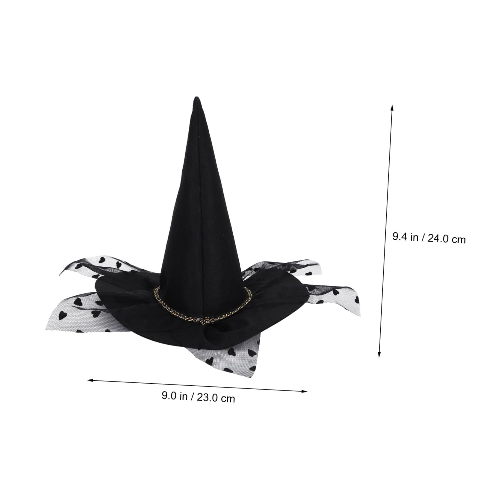 Alasum 1Pc Black Pet Witch Hat Creative Festival Headdress for Dogs Cats Comfortable Material Unique Design for Halloween Cosplay Parties Photography Prop Delicate Pet Accessory
