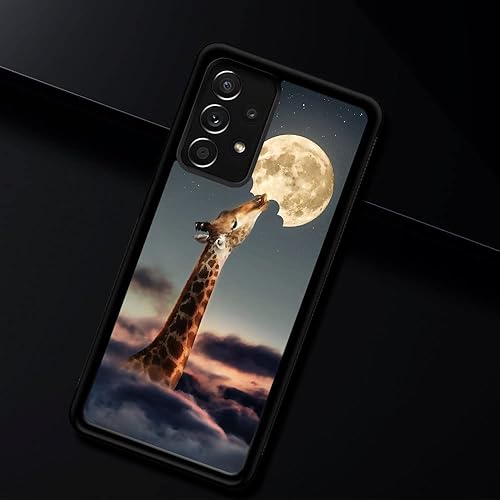 Miniatura 6 de ZHEGAILIAN Funda compatible con Samsung Galaxy A53 5G, Giraffes Eat The Moon Galaxy A53 5G para niñas, funda antideslizante de TPU suave a prueba de