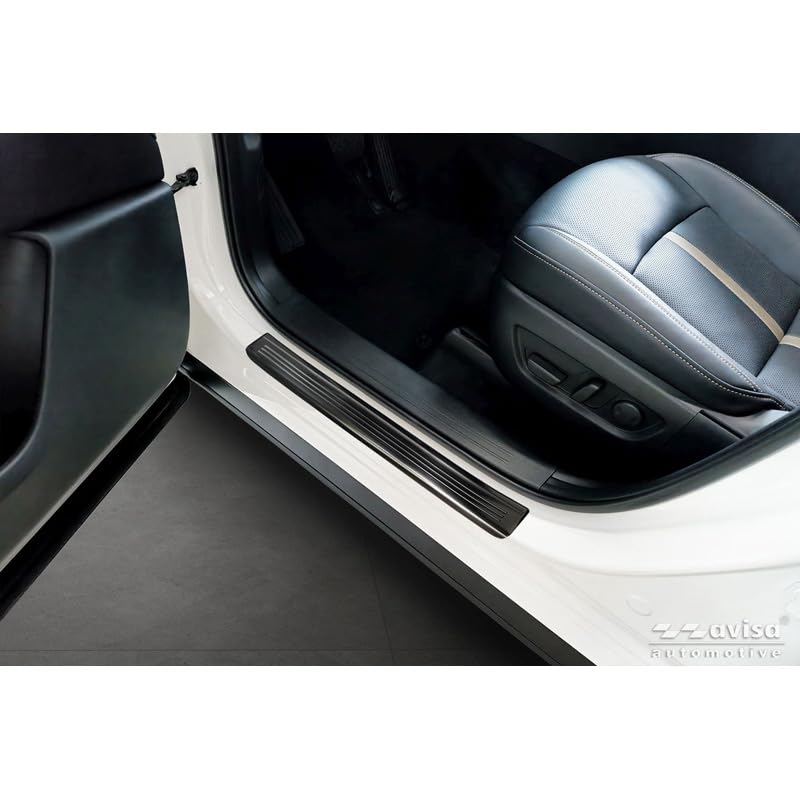 Seuils de portes inoxydable noir Mazda CX-80 finition Lines exclusive