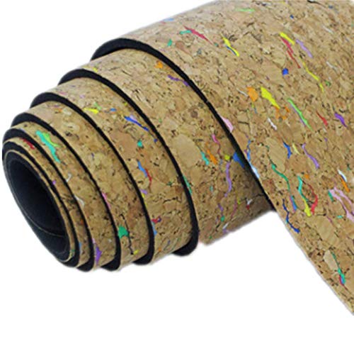 QUBABOBO Esterilla de Yoga TPE + Corcho Antideslizante para Pilates, Ejercicio, Fitness, Entrenamiento con Bolsa de Transporte y Correa 183 x 61cm 5mm