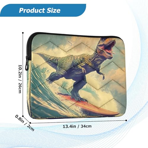 Funda para portátil de 13-14 pulgadas impermeable con diseño de dinosaurio miniatura 3
