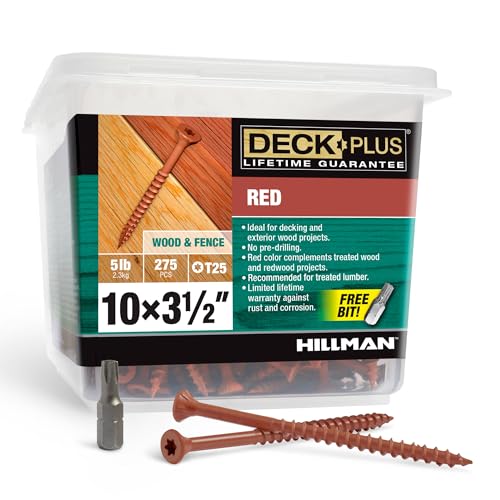 Deck Plus epoxy-coated exterior wood screws 3-1/2" star drive, #10 x 3-1/2"