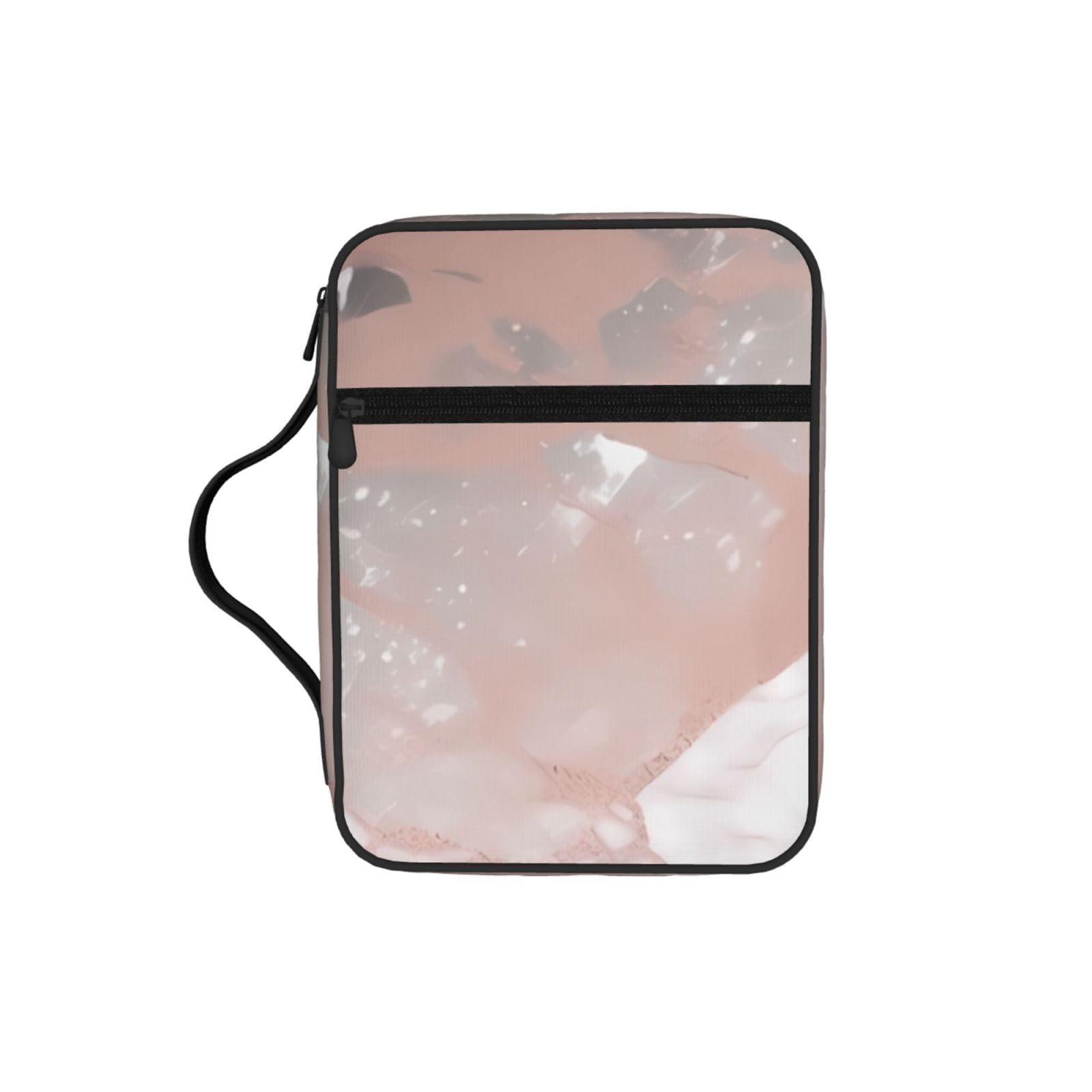 Marble Color Rose Gold Bible Cover Case Waterproof Bible Bag With Handle Organizer Storage Book Cover For Bible Study